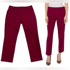 The limited berry fuchsia red slim fit ankle pants Sz 4 professional business